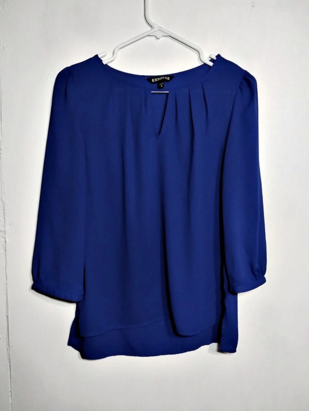 Express Blue Long Sleeve Blouse